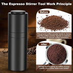 WDT Espresso Distribution Tools Espresso Stirrer Tool WDT Coffee Distributor for Barista Espresso Machine Accessories 9*0.35mm Espresso Grounds Stirrer with Extra 9 Replaceable Needles,Black