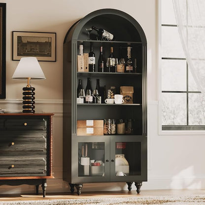 Wildhome Wooden Arched Display Storage Cabinet - Image 7