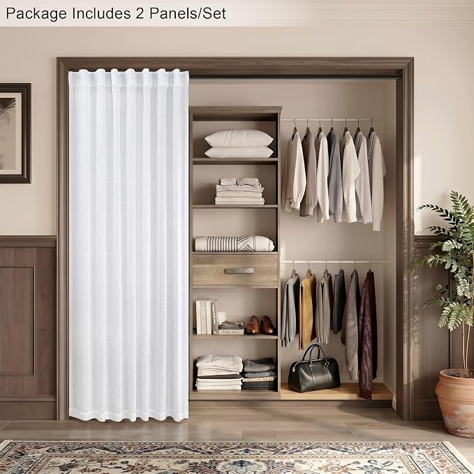 Pitalk White Sheer Curtains 80 Inch Length - Image 5