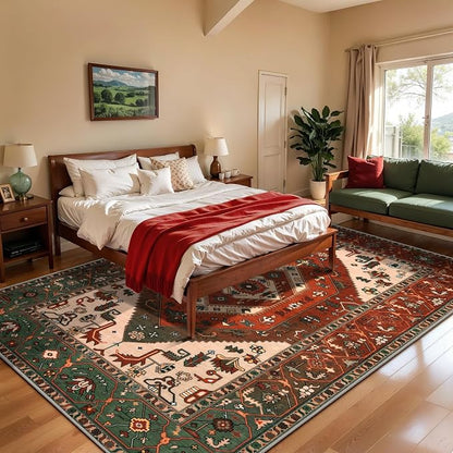 SERISSA 8x10 Washable Non Slip Boho Area Rug - Image 3