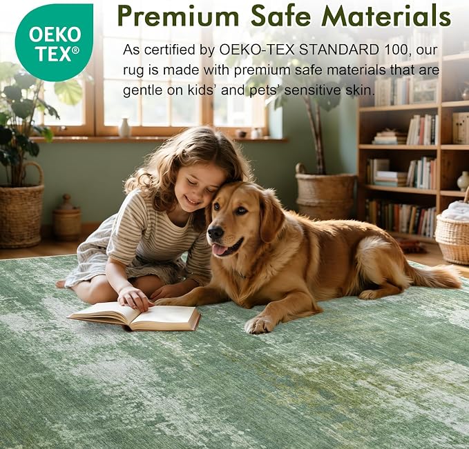 8x10 Ft Large Area Rugs for Living Room, Soft Non-Slip Washable Rugs Modern - Image 5