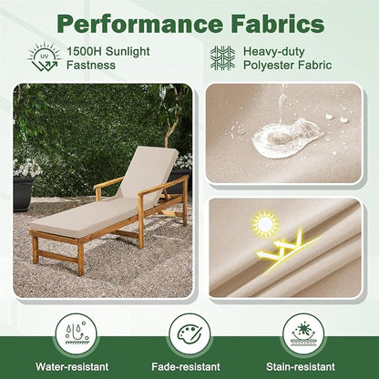 Chaise Lounge Cushions Outdoor, Outdoor Chaise Cushion - Image 5