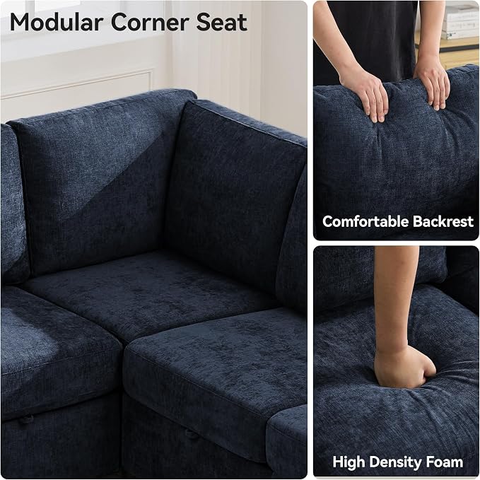 104'' V Shaped Modular Sofa, Sectional Couch - Image 4