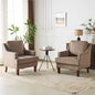 VINGLI Light Brown Mid-Century Accent Chairs Set of 2, Upholstered Armchair by VINGLI