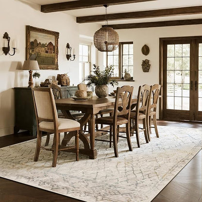 8x10 Washable Area Rugs for Living Room, Dining Room- Morocco Camel | Boho - Image 8