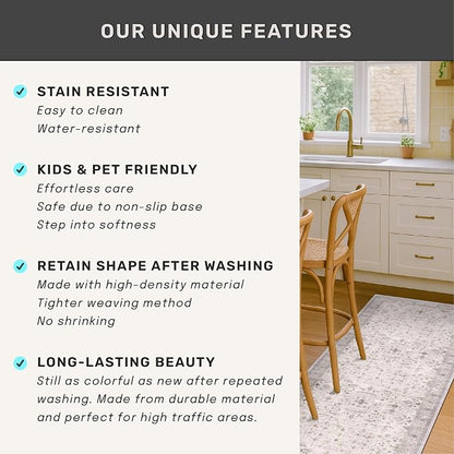 Washable 5x8 Living Room Rug - Image 7