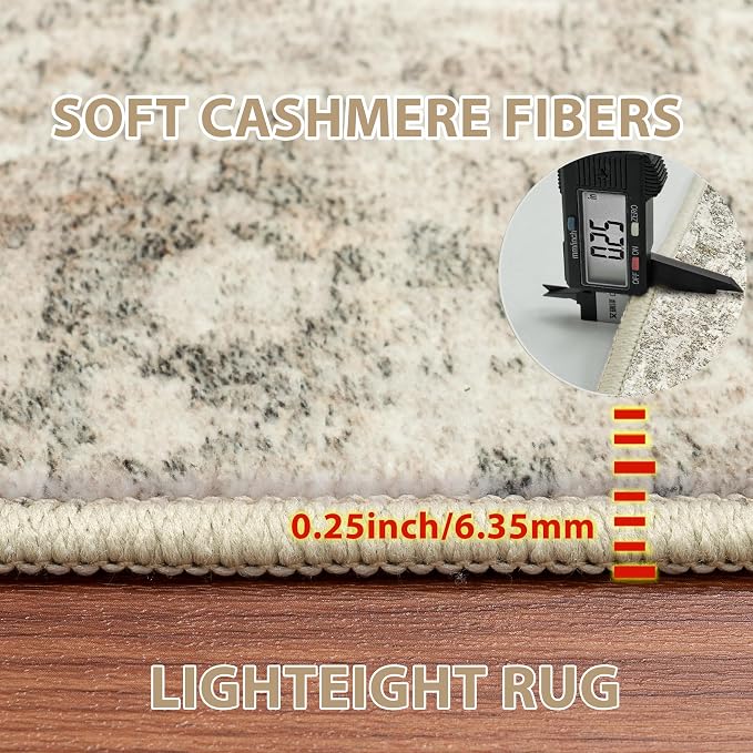 Aelenmu 10x14 Area Rugs for Living Room Washable Dining Room Beige Brown | - Image 5
