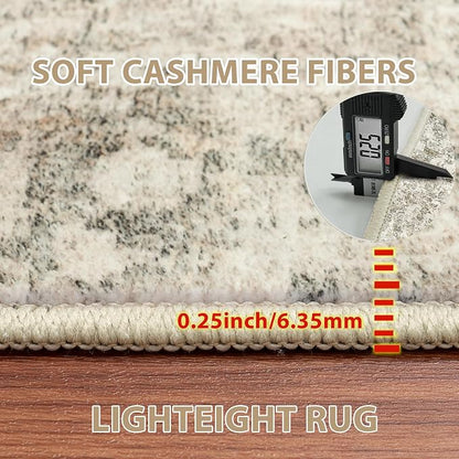 Aelenmu 10x14 Area Rugs for Living Room Washable Dining Room Beige Brown | - Image 5