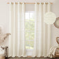 Linen Sheer Curtains 96 inches Long 2 Panel Set, Light Filtering Neutral Living by LAMIT