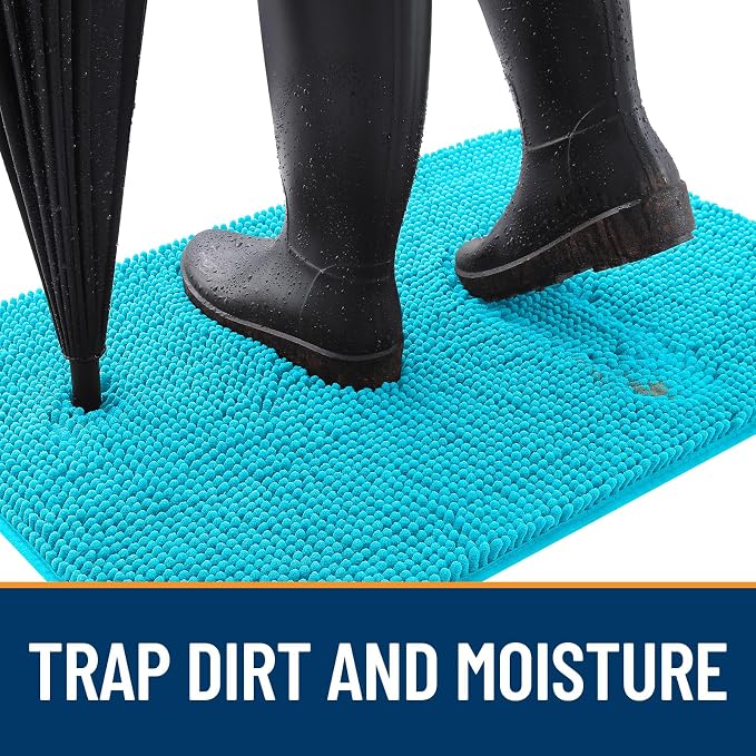 OLANLY Dog Door Mat for Muddy Paws 54x32, Super Absorbent Chenille Mud Mat | - Image 2
