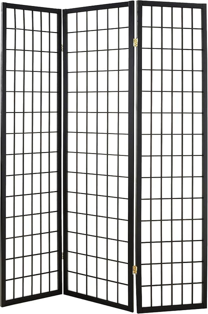 GTU Furniture Japanese Style 3 Panels Wood Shoji Room Divider Screen Oriental - Image 2