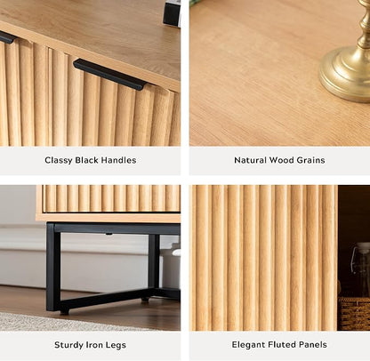 EYYTHUNG Fluted Storage Cabinet - Image 4