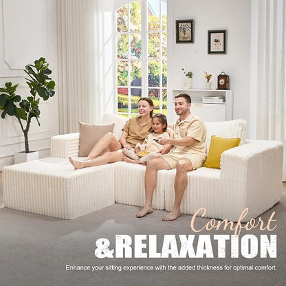 Hobestluk Modular Sectional Sofa Memory Foam Couch Oversized Sectional Sofa - Image 3