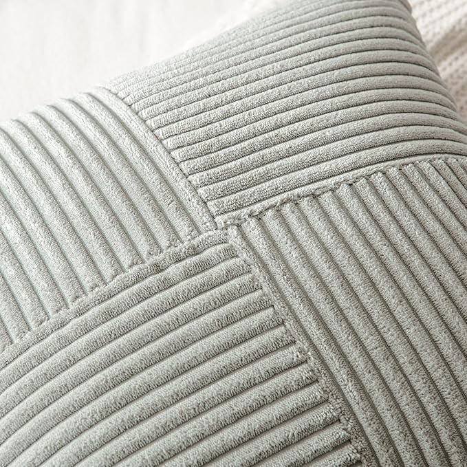 MIULEE Silver Grey Decorative Throw Pillow Covers - Image 2