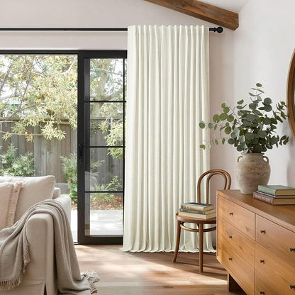 100 Inch Wide Curtain 96 Inches Long 1 Panel Full Blackout Linen - Image 5