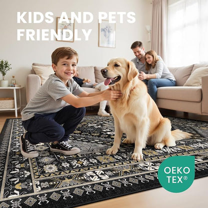 8x10 Area Rugs for Living Room, Large Washable Rug, Dining Room, Low Pile - Image 6