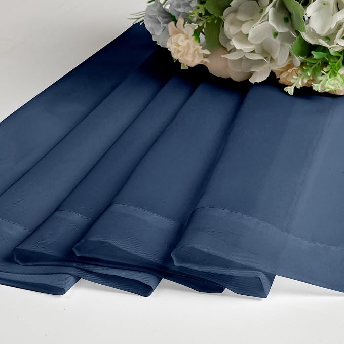 Blue Sheer Curtains, Sheer Curtains 78 inches Long 2 Panels Set, Rod Pocket - Image 6