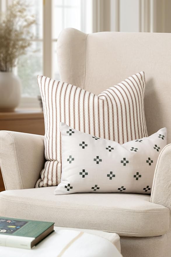 Crumbs Home Modern Farmhouse California Casual Indoor Outdoor Throw Pillow Cover - Image 2