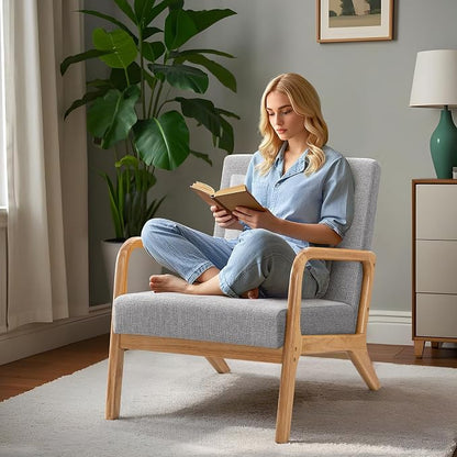 ELUCHANG Mid-Century Modern Accent Chair - Image 3