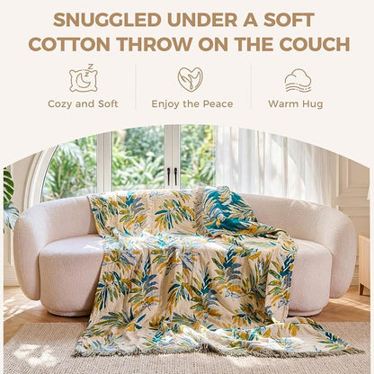 LUTBM Boho Throw Blanket for Couch Sofa Chair Cotton Summer Blankets for - Image 4