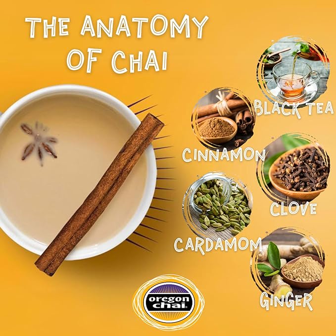 Oregon Chai Original Dry Chai Latte Mix, 8 Count (Pack of 4)