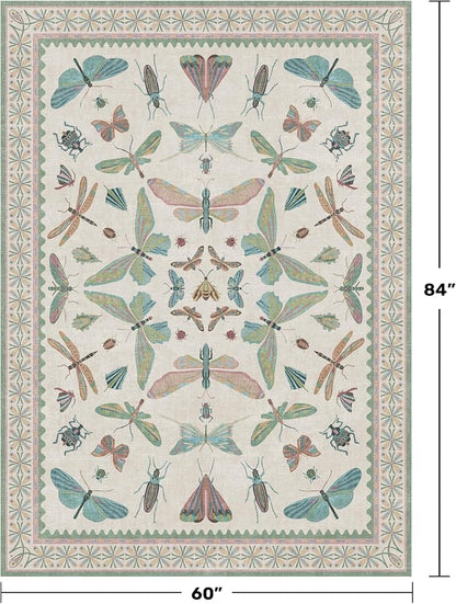 5x7 Pink and Green Nursery Rug - Image 2