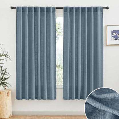 RYB HOME Linen Sheer Window Curtains by RYBHOME
