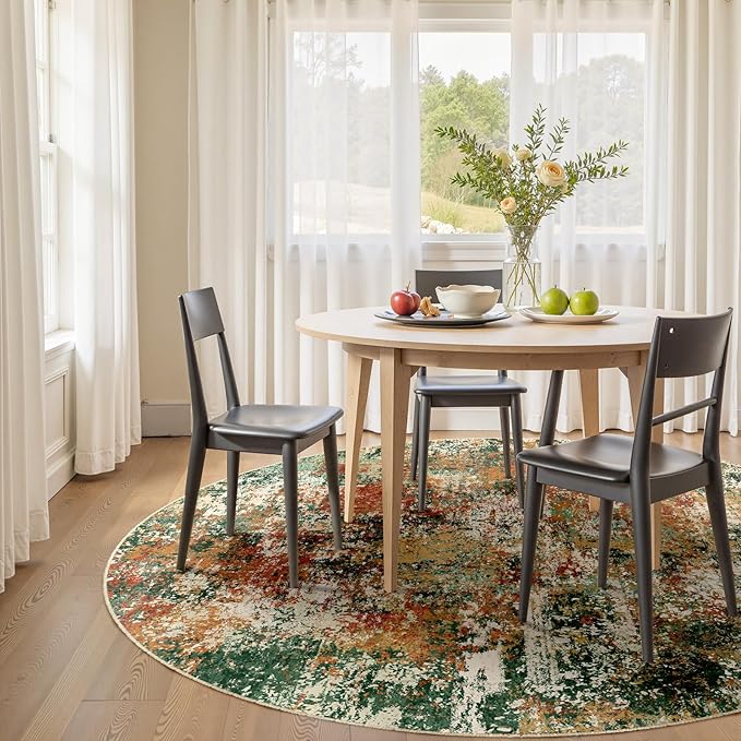 RELEANY Washable Round 8ft Area Rug - Image 2