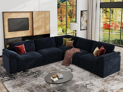 EASE MOOSE Chenille Sectional Modular Sofa, Removable Cover by EASEMOOSE