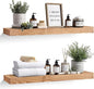 36x8x1.6 inch Floating Shelves Set of 2 – Solid Wood Rustic Oak Wall Mounted by YLYHSST
