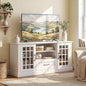 Giantex Farmhouse TV Stand for 65/70 Inch TV, Tall Entertainment Center by Giantex