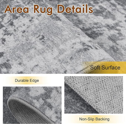 6x9 Ft Area Rugs for Living Room, Soft Non-Slip Washable Rugs Modern Abstract - Image 5