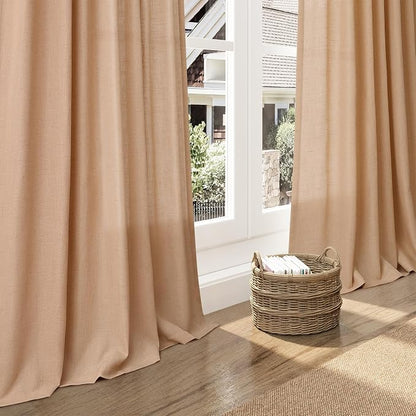 Camel Linen Curtains 84 Inches Long - Image 6