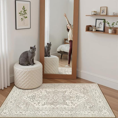 Madane Washable Area Rug 2x3 Small Entryway Rugs Non-Slip, Low Pile Floor Carpet - Image 8