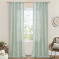 Light Sage Linen Sheer Curtains 84 inch Length 2 Panels, 34 x 84 Inch | Light by LAMIT