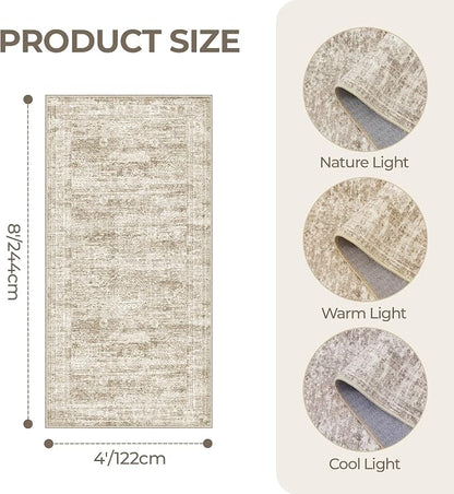 4x8 Rug Non Slip, Washable Hallway Runner Rug, Nursery Room, Soft Runner Rug - Image 2