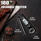 Digital Meat Thermometer, Instant Read Food Thermometer with Backlight & Hold Function，Magnetic, LCD Display, 180° Foldable, Kitchen Appliances Essentials for BBQ，Gifts for Men Him Dad Birthday