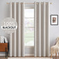 MIULEE 100% Blackout Linen Curtains by MIULEE