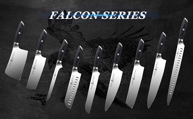 TUO Turkey Brisket Knife, 12 Inch Slicing Knife, High Carbon 1.4116 German Steel, Ergonomic Pakkawood Handle with Gift Packaging - Falcon Series