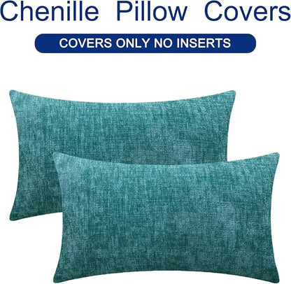 CaliTime Decorative Couch Throw Pillow Covers 20 X 12 Inches Teal | Pack of 2 - Image 6