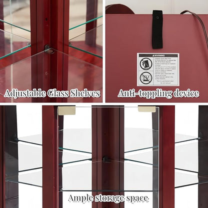 Glass Corner Display Cabinet - Image 7
