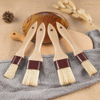 Pastry Brushes for Baking Basting Brush with Boar Bristles and Beech Hardwood Handles Culinary Oil Brush for Barbecue Butter Grill BBQ Sauce Baster Marinade Kitchen Food Cooking Brushes (1 inch)