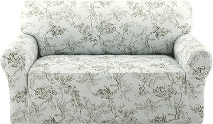 H.VERSAILTEX High Stretch Couch Cover 2 Cushion Sofa Printed Love Seat Couch by HVERSAILTEX