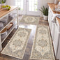 HEBE Boho Kitchen Rugs Set of 3, Non Slip Washable Kitchen Mats by HEBE