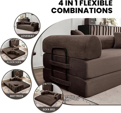 79'' Convertible Sofa Bed, Folding Sleeper Couch - Image 3