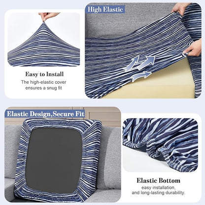 14Pcs Patio Cushion Covers Stretch Outdoor Furniture Protector Slipcovers | - Image 4