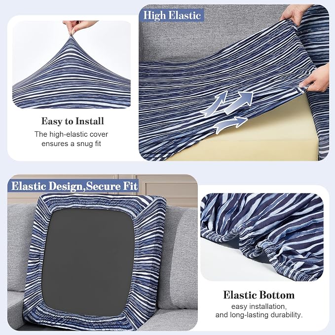 12Pcs Patio Cushion Covers Stretch Outdoor Furniture Protector Slipcovers | - Image 4