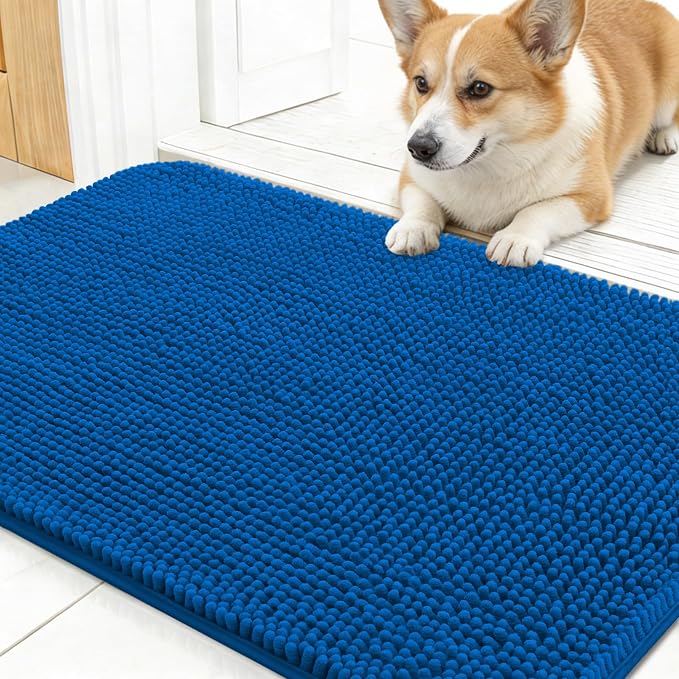 OLANLY Dog Door Mat for Muddy Paws 30x17, Super Absorbent Chenille Mud Mat | by OLANLY