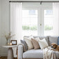 Ivory Pinch Pleated Linen Curtains 108 Inches Long Ceiling Track | by DUKIYO