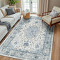 RELEANY Washable Area Rug, Water Repellent, Pet Friendly, Vintage Floral Boho by RELEANY
